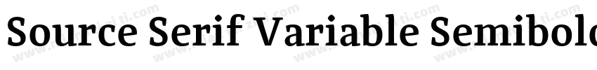 Source Serif Variable Semibold字体转换